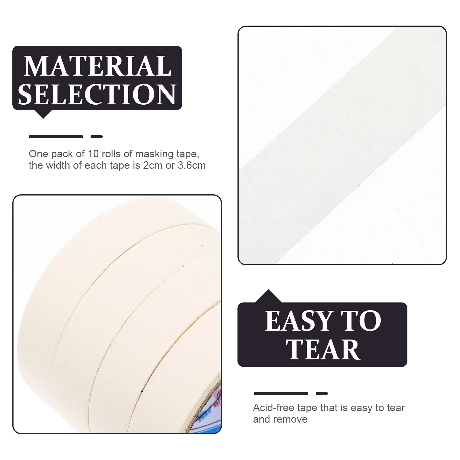 10 個の書き込み可能なマスキングテープ プレミアム取り外し可能な自己粘着テープ DIY 工芸品用 子供の描画 車のスプレー ペインターテープ アート