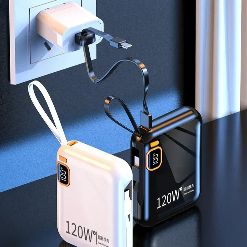 ONEPLUS 50000mAh قوة البنك شاحن سريع صغير انفصال Usb إلى نوع C كابل المغناطيسي المحمولة شاشة ديجيتال سعة كبيرة