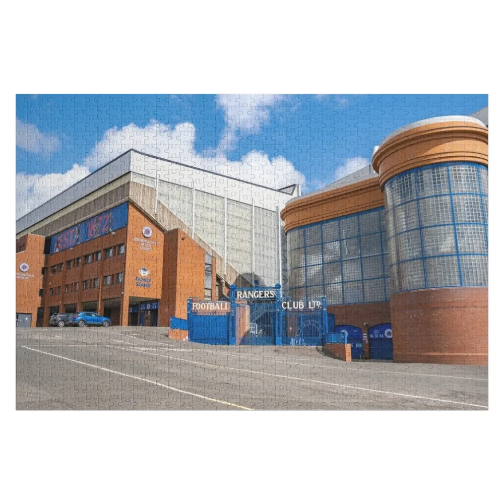 

Glasgow Rangers Ibrox Stadium Scotland Jigsaw Puzzle Custom Name Wood Personalized Name Personalized Gift Jigsaw Custom Puzzle