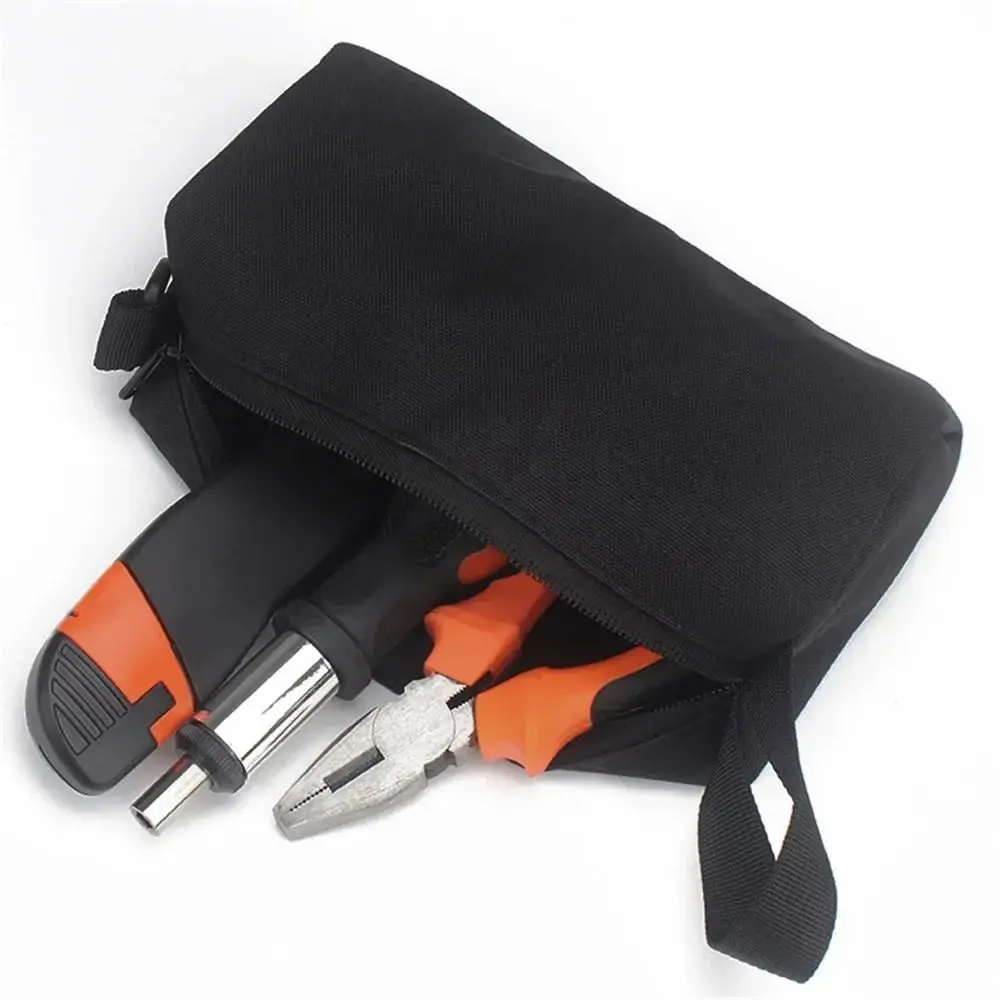 Oxford Cloth Small Tool Bag with Hook Waterproof Tool Storage Pouch Anti-Fall Portable Accessories Storage Bag Home Car Use