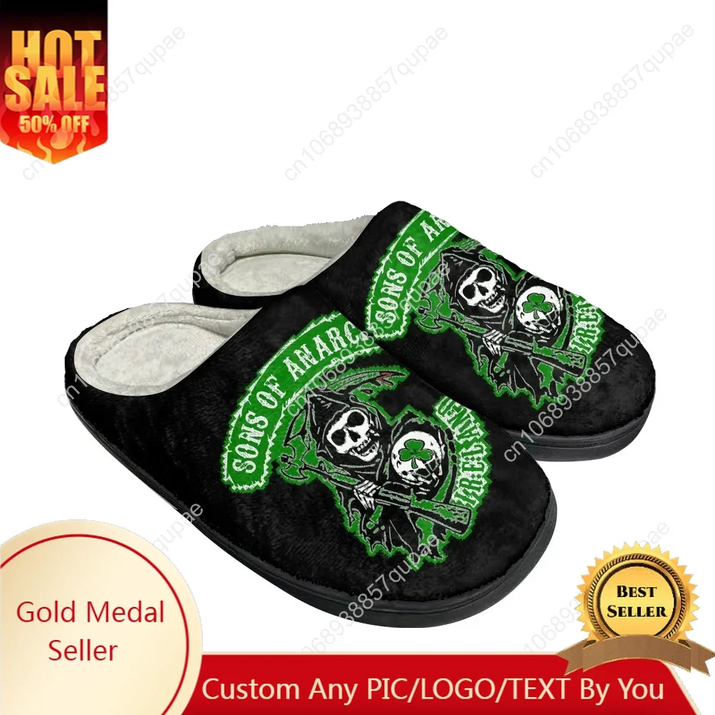 

Hot Sons of Anarchy Fashion Cotton Custom Slippers Mens Womens Sandals Plush Casual Keep Warm Shoes Thermal Comfortable Slipper