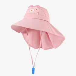 Children Sun Hat Summer Kids Outdoor Neck Ear Cover Anti UV Protection Beach Caps Kids Boy Girl Travel Flap Cap for Children