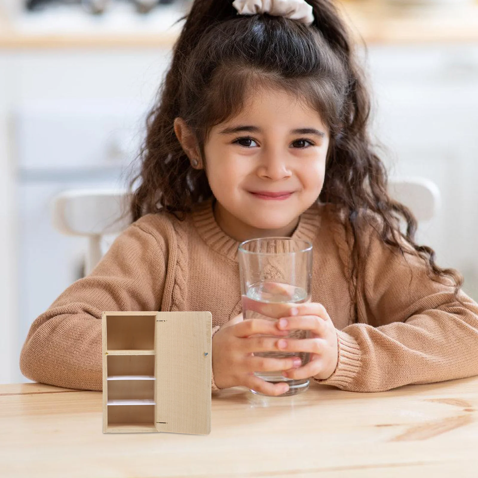 Réfrigérateur de maison petit pour chambre, Mini réfrigérateur en bois, poupées, modèle Miniature, maison de jeu, Micro réfrigérateurs