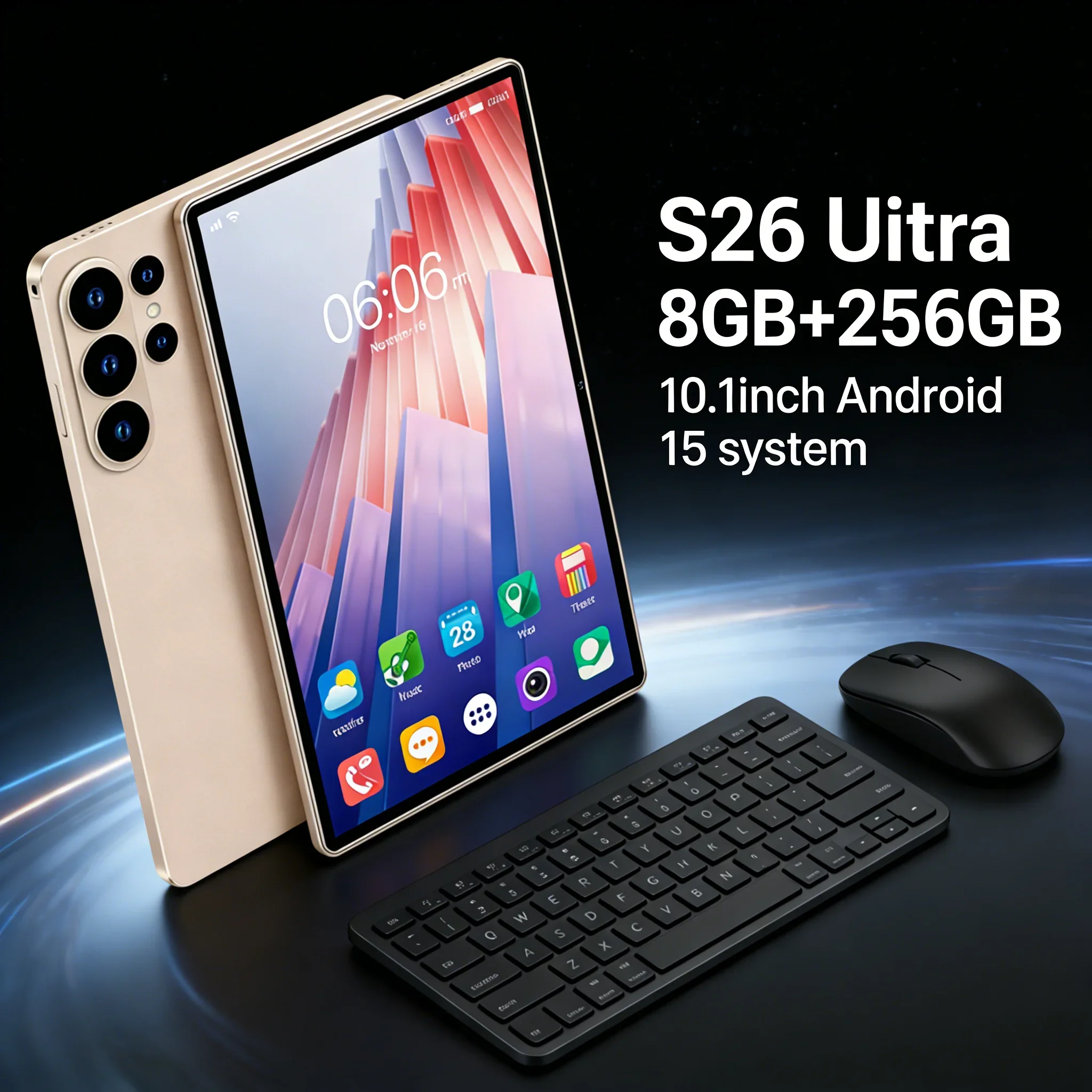 

Android 15 Tablet 8GB+256GB, HD Camera Tablet with 4000mAh Battery, Multi-functional Android Pad