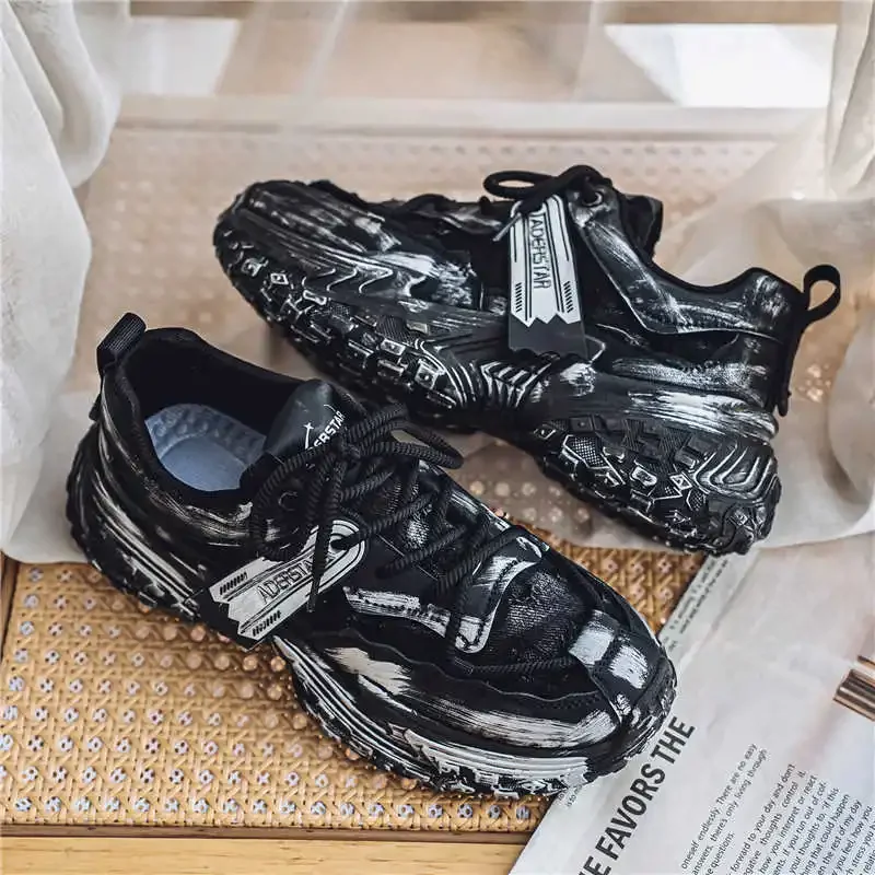 

Повседневные кроссовки Tenisky на массивном каблуке со шнуровкой, мужская дешевая обувь, мужские модели, спортивные кроссовки для прогулок Tenia Snaeaker, легкая атлетика