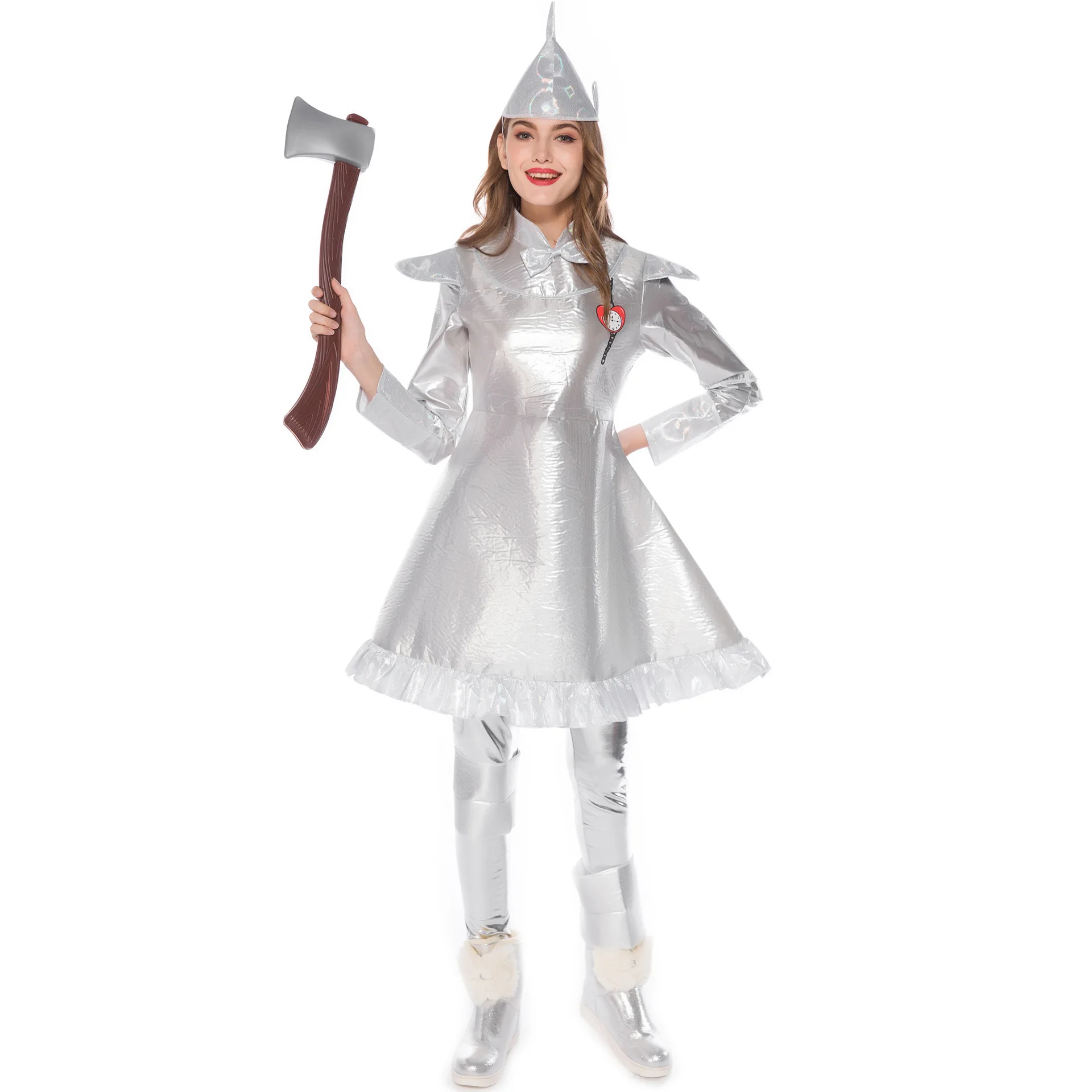 

M-XL Size Female Tin Woman Stage Costume Halloween Costume Cosplay Dress Fairy Tale Drama Performance Dress