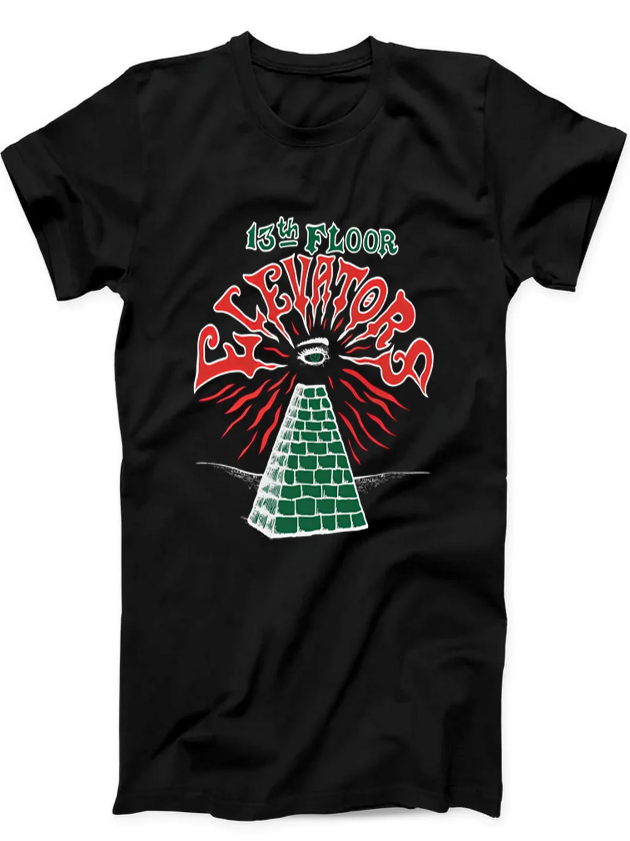 T-shirt noir The Th Floor Elevators Punk Rock Music Gift Tee