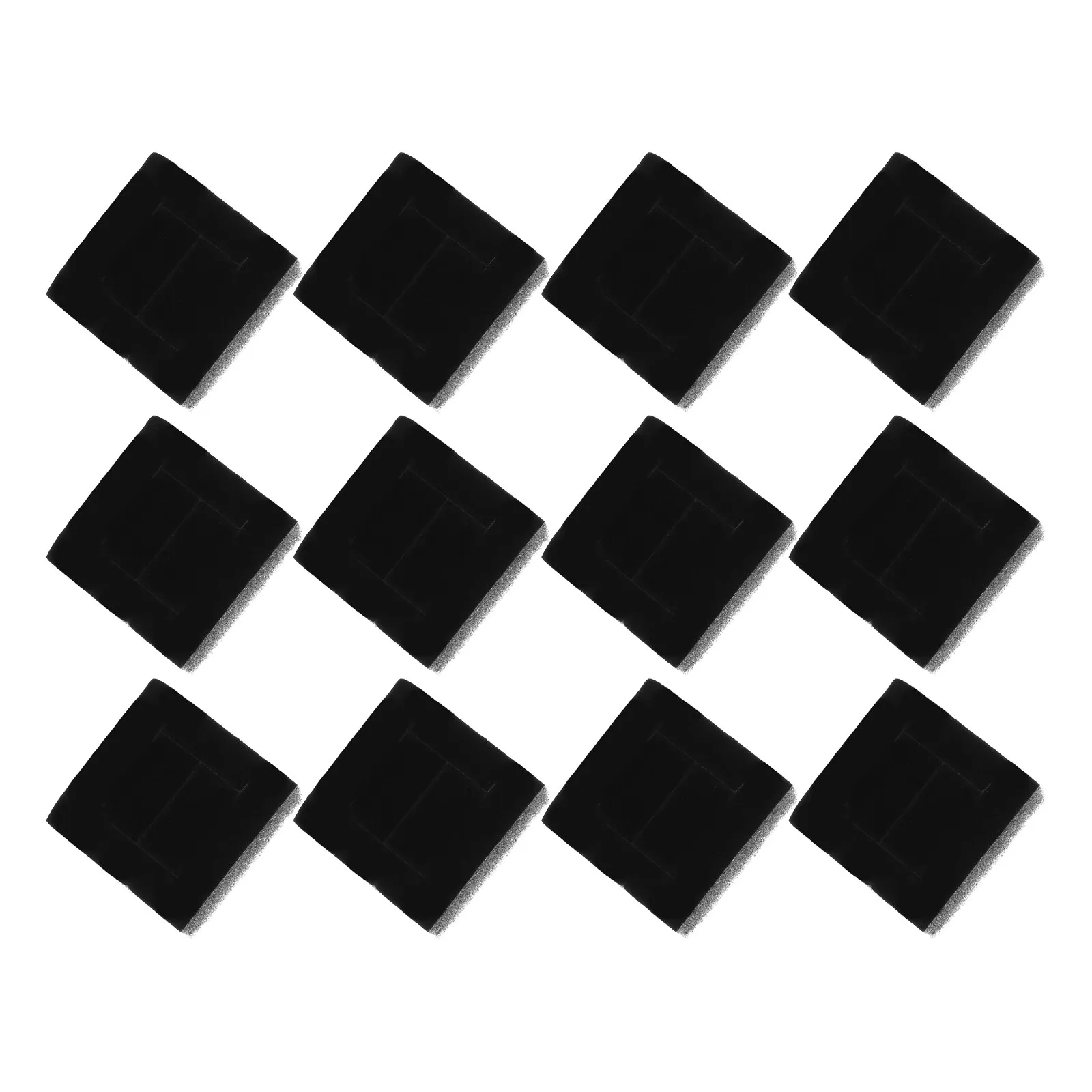 34 Pcs Earring Display Foam Insert Black Jewelry Pad Pads Sponge Liner Inserts for Boxes