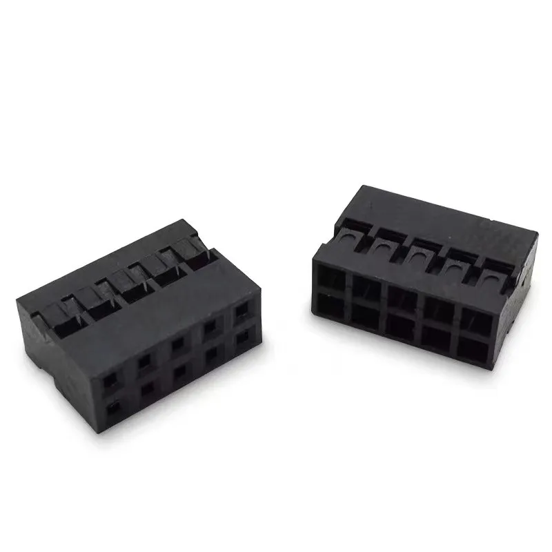 10pcs Dupont 2.0 Two Row Pitch 2.0mm Dupont Head  2x2P/3P/4P/5P/6P/7P/8P Dupont Plastic Shell, Spacing 2MM Dupont Head