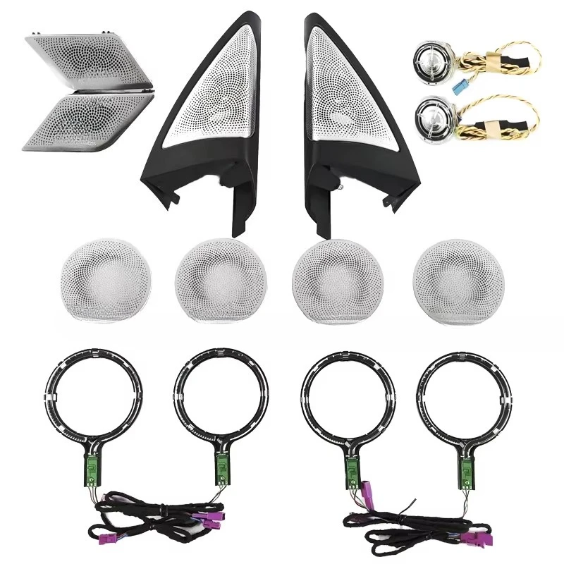 

G01 G02 new X3 X4 series car LED speaker cover tweeter 11 color ambient light music stereo speaker 12V 36W car interior