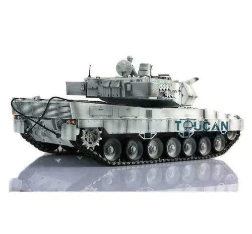 1/16 HENG długie 7.0 Leopard2A6 zbiornik RC 3889 metalowe gąsienice z gumami zdalnie sterowanym samochodowym zabawkami dla chłopców TH17629-SMT4