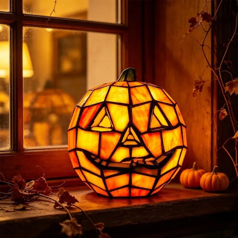 Pumpkin Decor for Tabletop Seasonal Fall Home Display Lighted