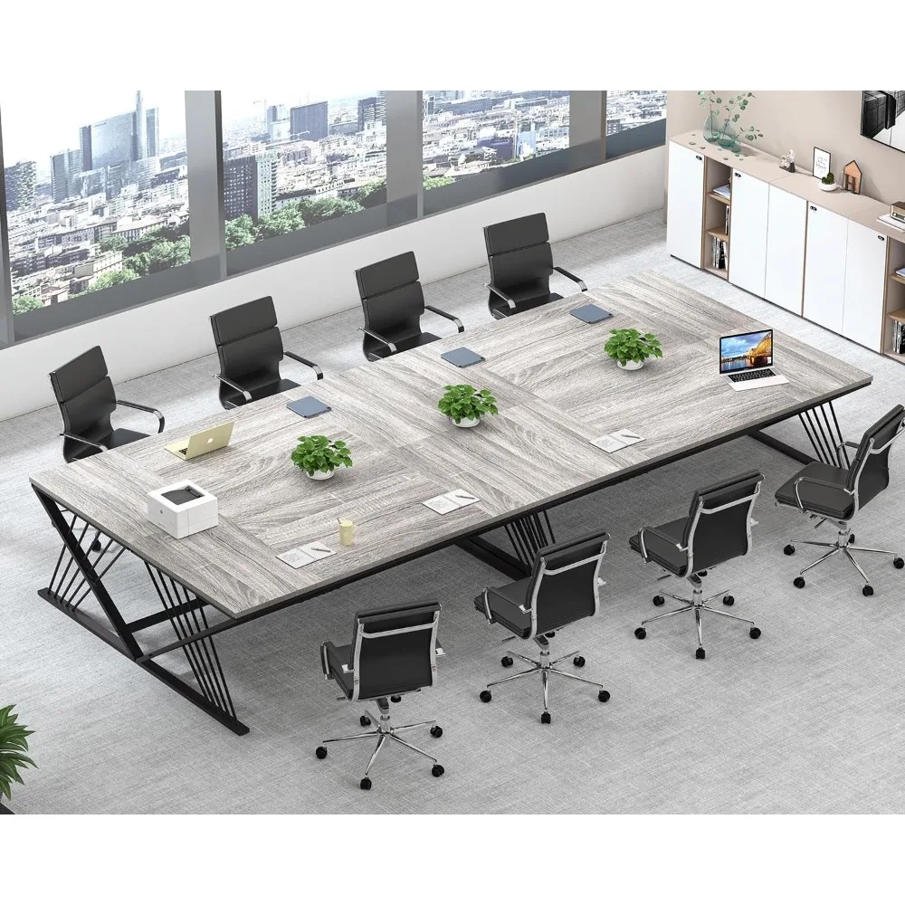 Промышленный компьютерный стол Z-образной ноги 70,9 современный стол для домашнего офиса на 2 человека, большой игровой административный стол