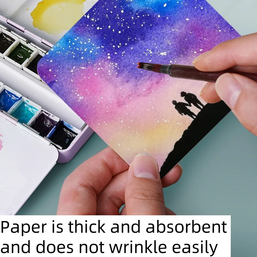 Set di colori a guazzo da 12/18/24 colori: fornito con 10 carta da acquerello, 2 pennelli, materiali artistici portatili, adatti agli studenti