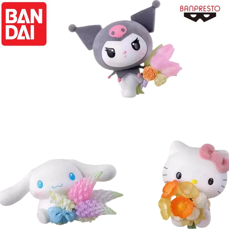 

В наличии Bandai, оригинальная экшн-фигурка Banpresto Sanrio Kuromi Hello Kitty, модель куклы, новинка, в штучной упаковке, персонажи аниме, гараж