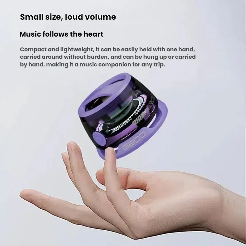 سمّاعات بلوتوث محمولة هيكات G200 RGB الإضاءة مكبر صوت مغناطيسي BT5.3 صندوق صوت صغير 7 ساعات تشغيل حامل هاتف #6