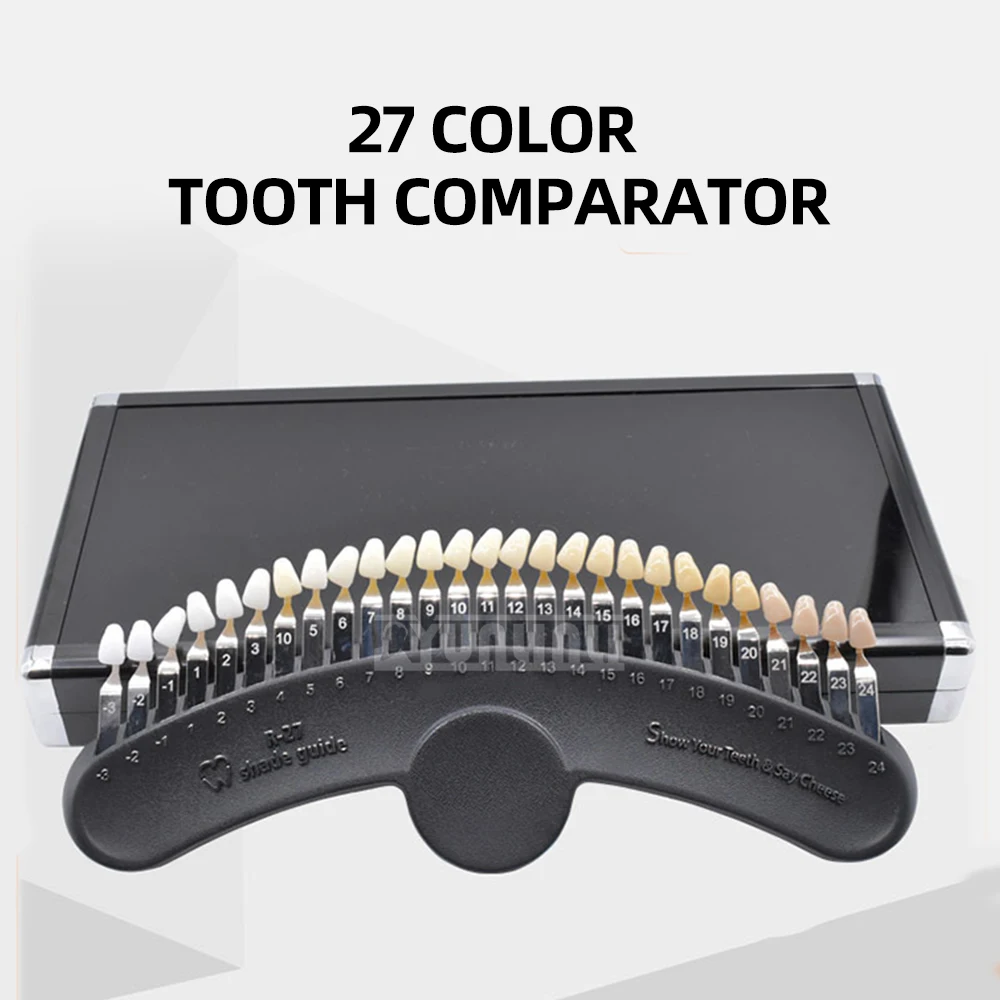 27 Colors 3D Dental Lab Bleach Shade Guide Color Color Palete Comparator ToothguideTeeth Whitening Set Bleaching Dental Plate