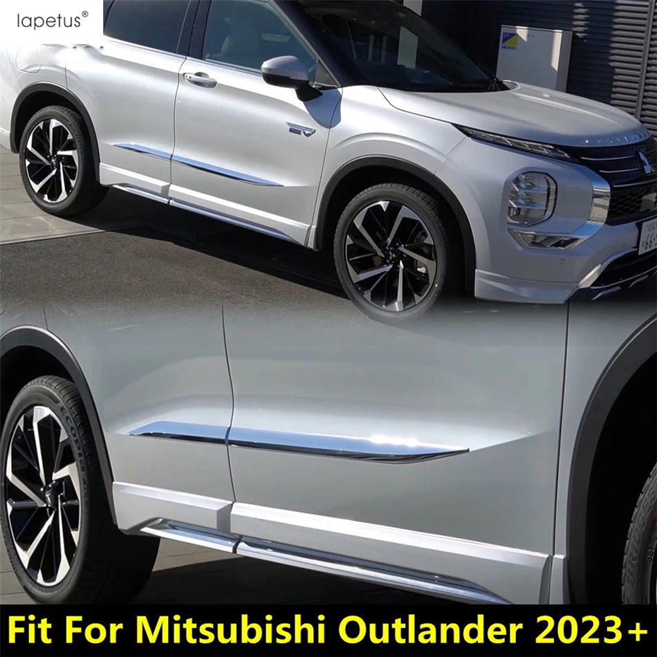 

Car Side Door Body Strip Molding Protection Decoration Cover Trim For Mitsubishi Outlander 2023 ABS Chrome Accessories Exterior