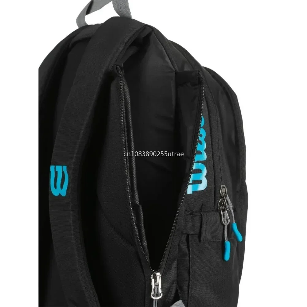 Wilson Ultra Tennis Backpack Multi functional Large Capacity Black/Blue Double Shoulder Tennis Bag WR8009301001