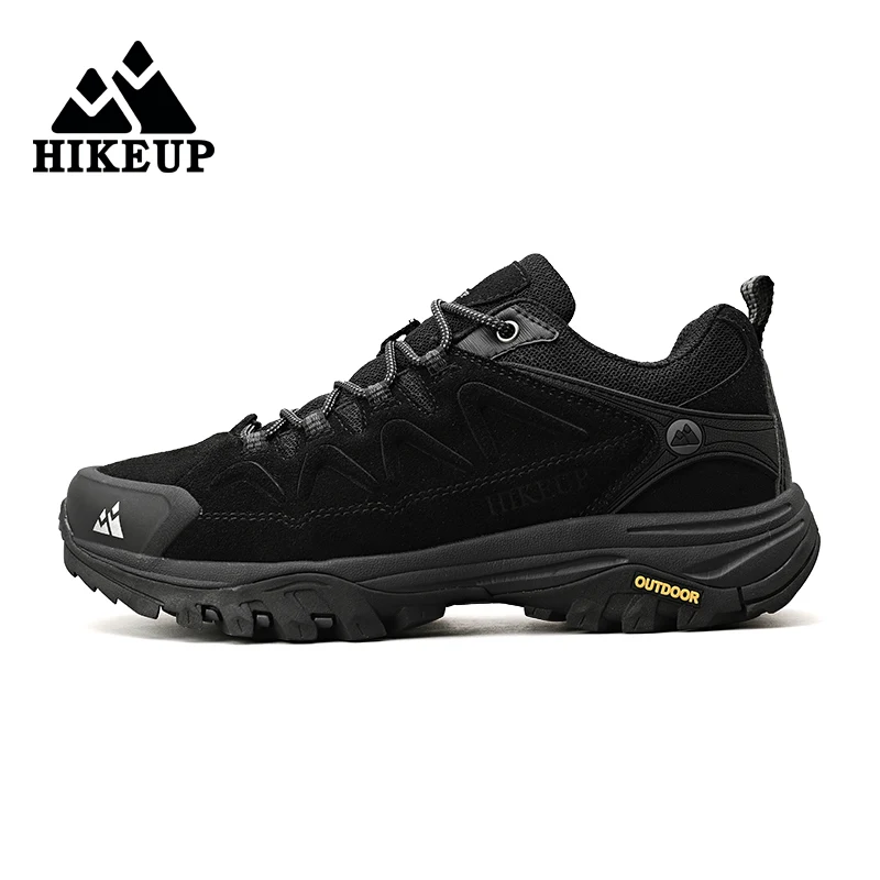 HIKEUP Leder Herren Outdoor Wanderschuhe Tourist Trekking Sneakers Bergsteigen Trail Joggingschuhe für Männer Factory Outlet