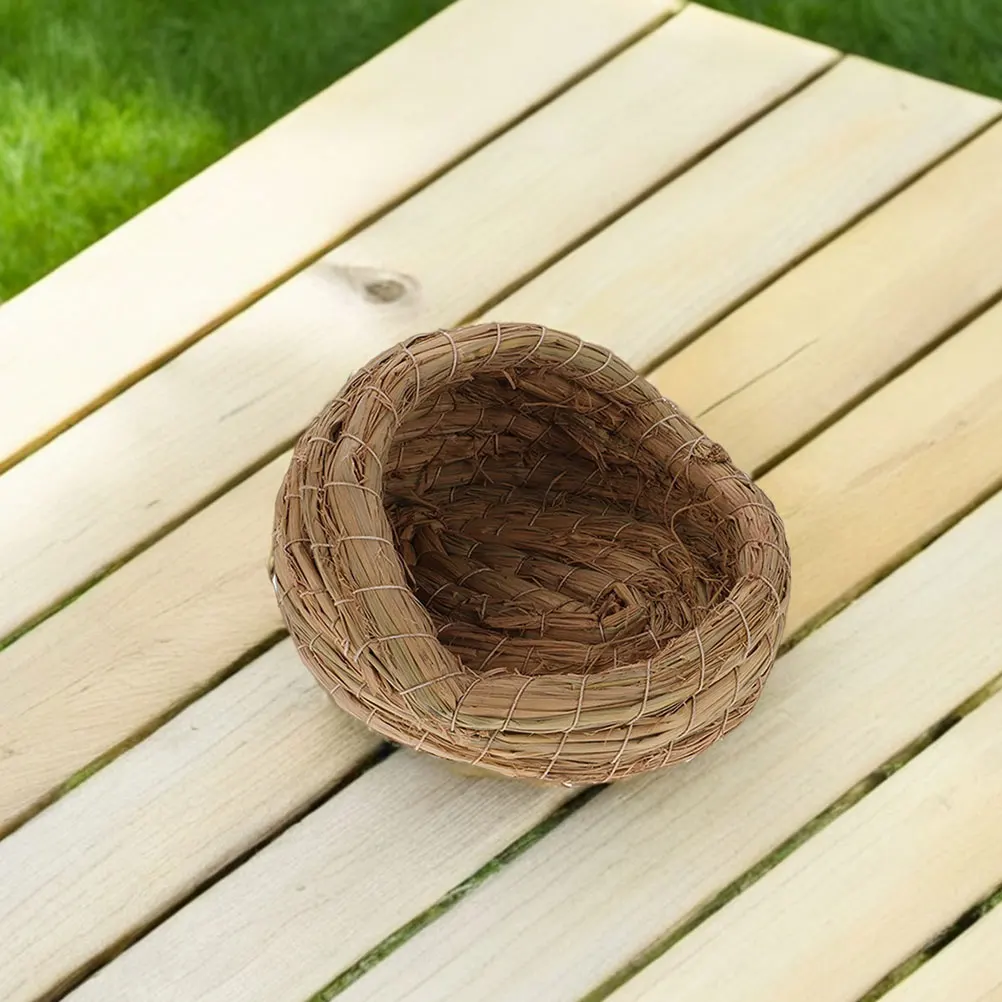 

Chicken Coop Woven Nest Bed Straw Bird's Nests Breeding Handmade Small Animals Hut Hand-woven