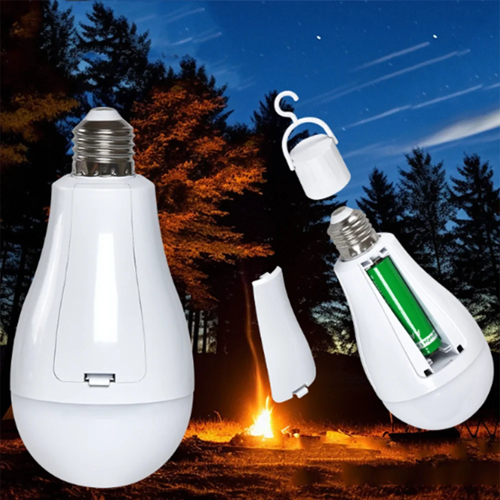 

New LED Bulb Energy Saving Bulb 18650 Lithium Battery Portable Home User Outdoor Night Market Camping Emergency Lighting Bulb