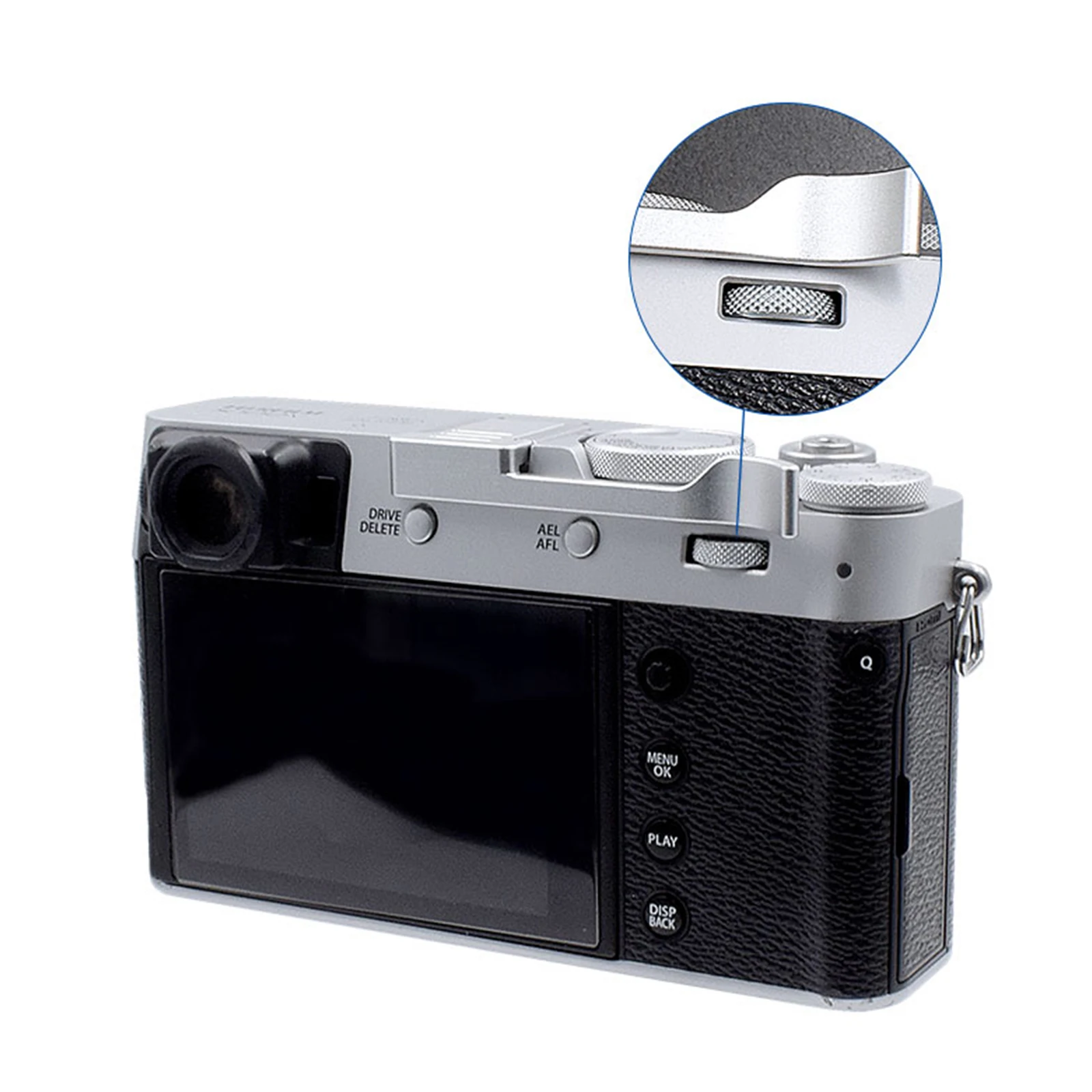 المعادن الإبهام حتى قبضة اليد غطاء الحذاء الساخن ل Fujifilm X100VI X-E4 X100V X100F X-E3 الفضة عالية الجودة ملحقات الكاميرا #6