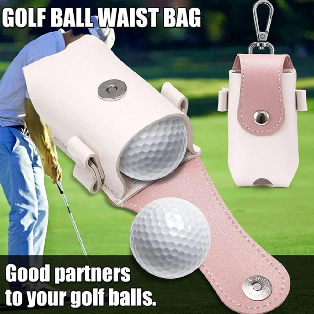 Portable Mini Golf Ball Protection Bag Outside Waist Hanging Keychain Colored Small Waist Bag for Golf Sports Outdoor Use