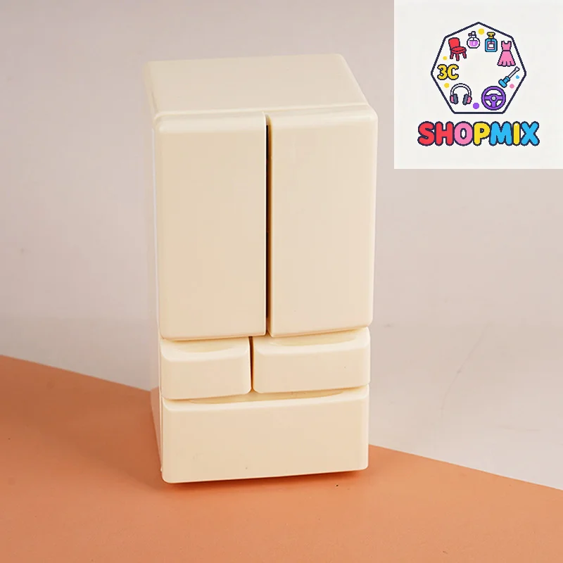 1 ชุดของเล่นบ้านตุ๊กตา 1:12 ตู้เย็นการ์ตูนขนาดเล็ก อาหารจิ๋ว ชุดครัวจำลอง เฟอร์นิเจอร์พกพา