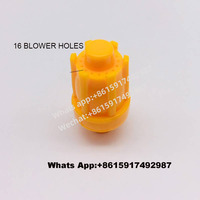 (20PCS) High Impact ABS 1/4”BSPT 16 Holes Round Blowing Wind Jet Spray Nozzle Compressed Air Knife Nozzle For Drying