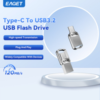 Eaget Super Mini USB Flash Drive 2 in 1 USB Type C & USB A Interface Pen Drive 120Mb/s USB 3.2 Key USB Memory Stick