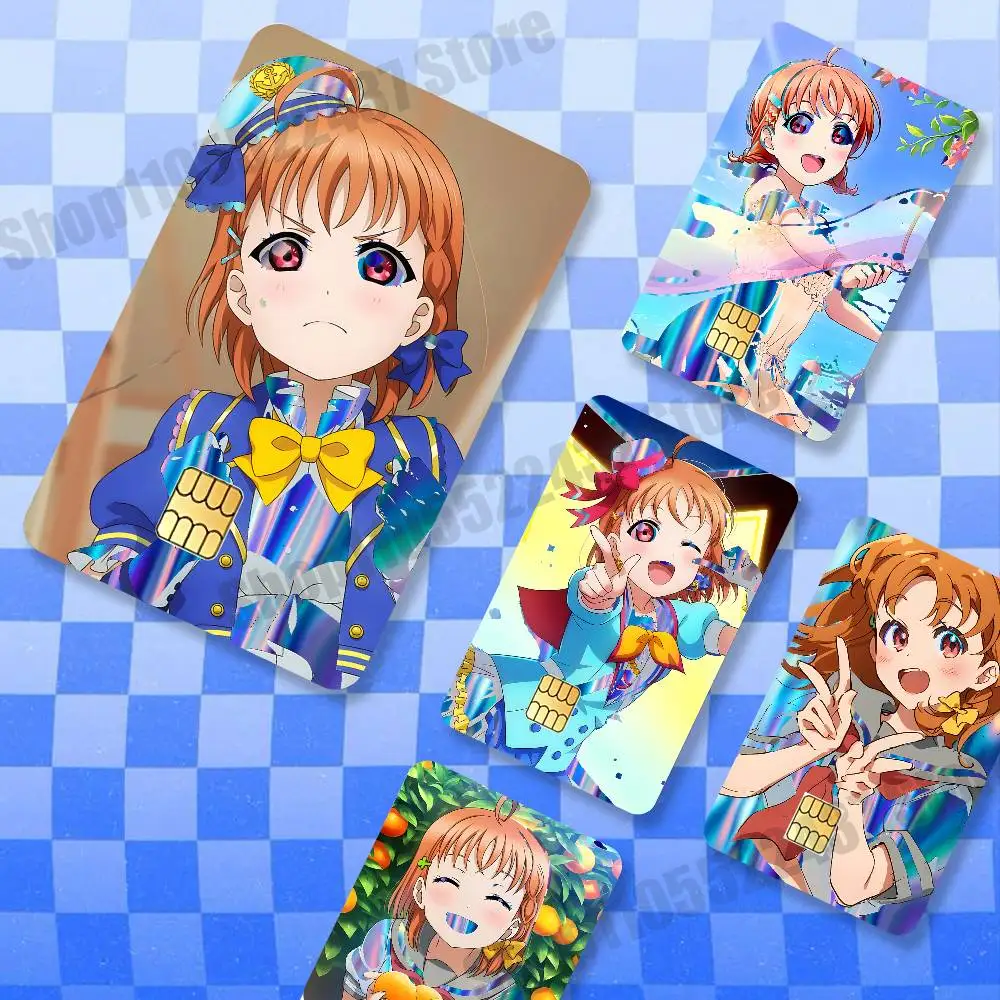 

Cute Chika Takami Holographic Laser Shinny Film Skin Cover Sticker for Debit Credit Card Bank Card