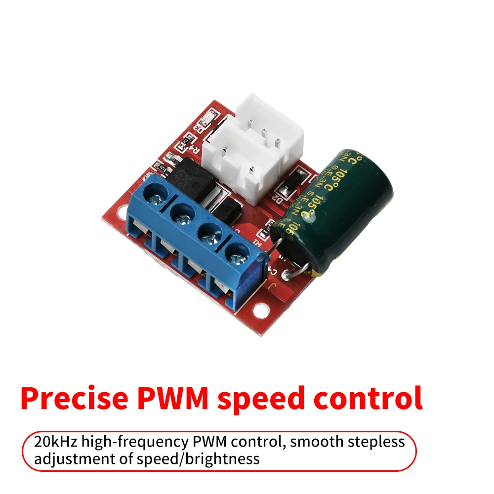 DC 4.5-35V 5A 20khz PWM DC Controlador de velocidade do motor escovado de alta frequência com interruptor LED Dimmer Placa de interruptor de controle de velocidade
