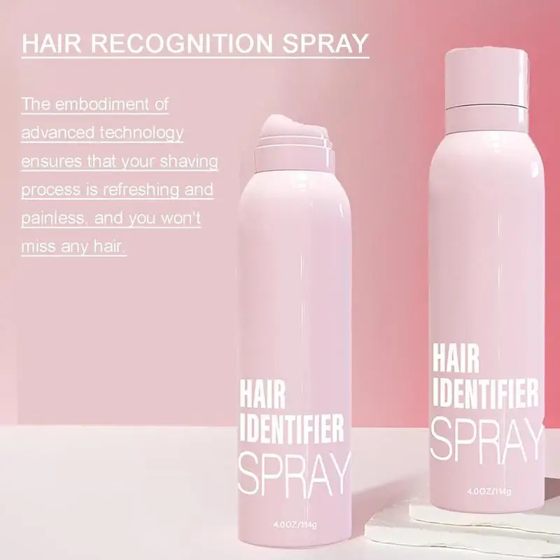 Spray de reconnaissance des cheveux qualifiée aux pour femmes, spray de rasage de la peau, spray d'identification des cheveux pour le rasage du visage, grattoir inclus, 4 pièces
