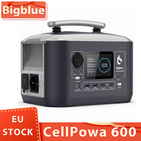 Bigblue CellPowa 600 Portable Power Station, 537Wh 600W Outdoor Generator, LiFePO4 3500+ Cycle, 0-80% in 1.6Hrs, 2*AC, 2*DC