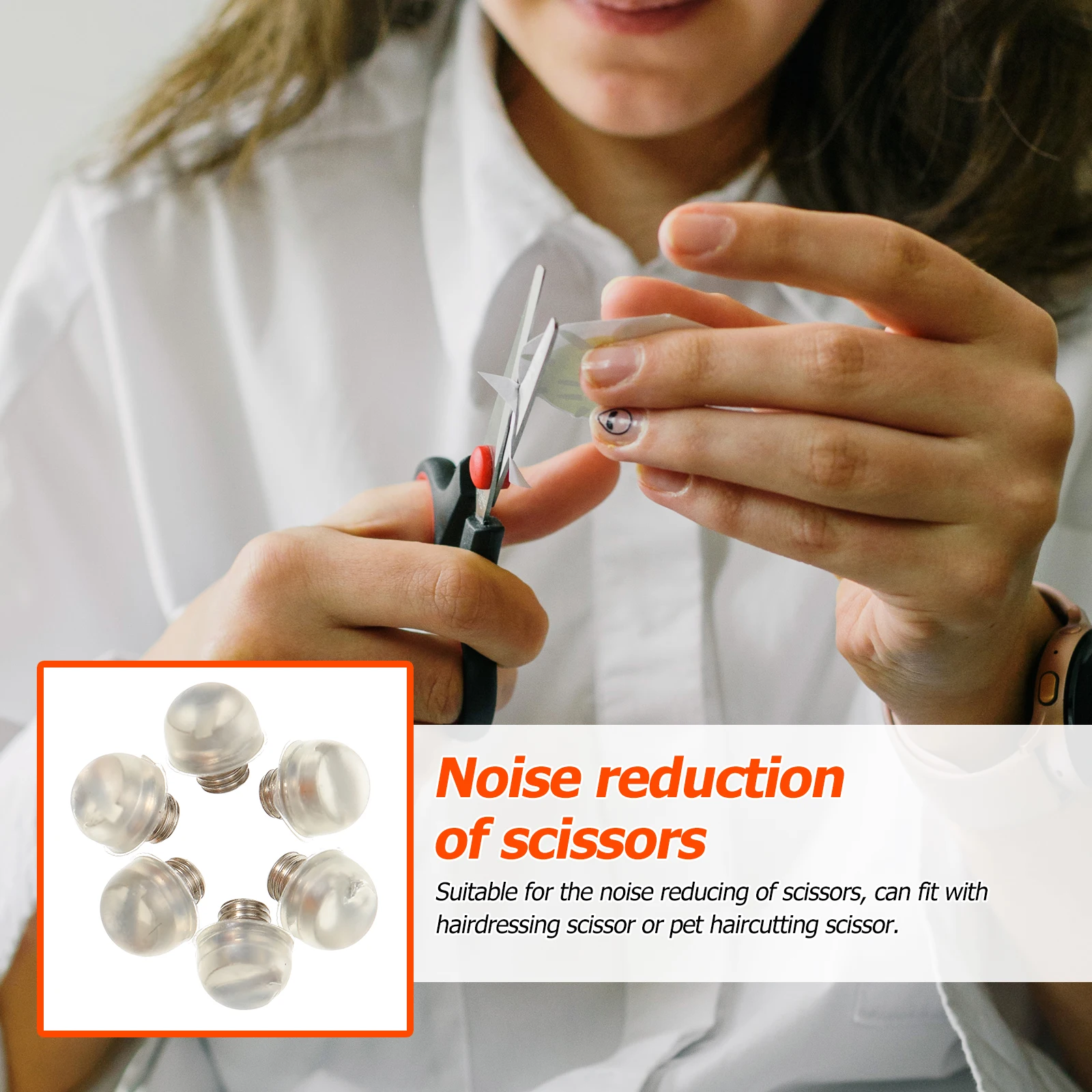 

6pcs Pet Scissors Silencers Haircutting Tools Dog Grooming Metal Replacement Parts Noise Reducing Accessories Lightweight