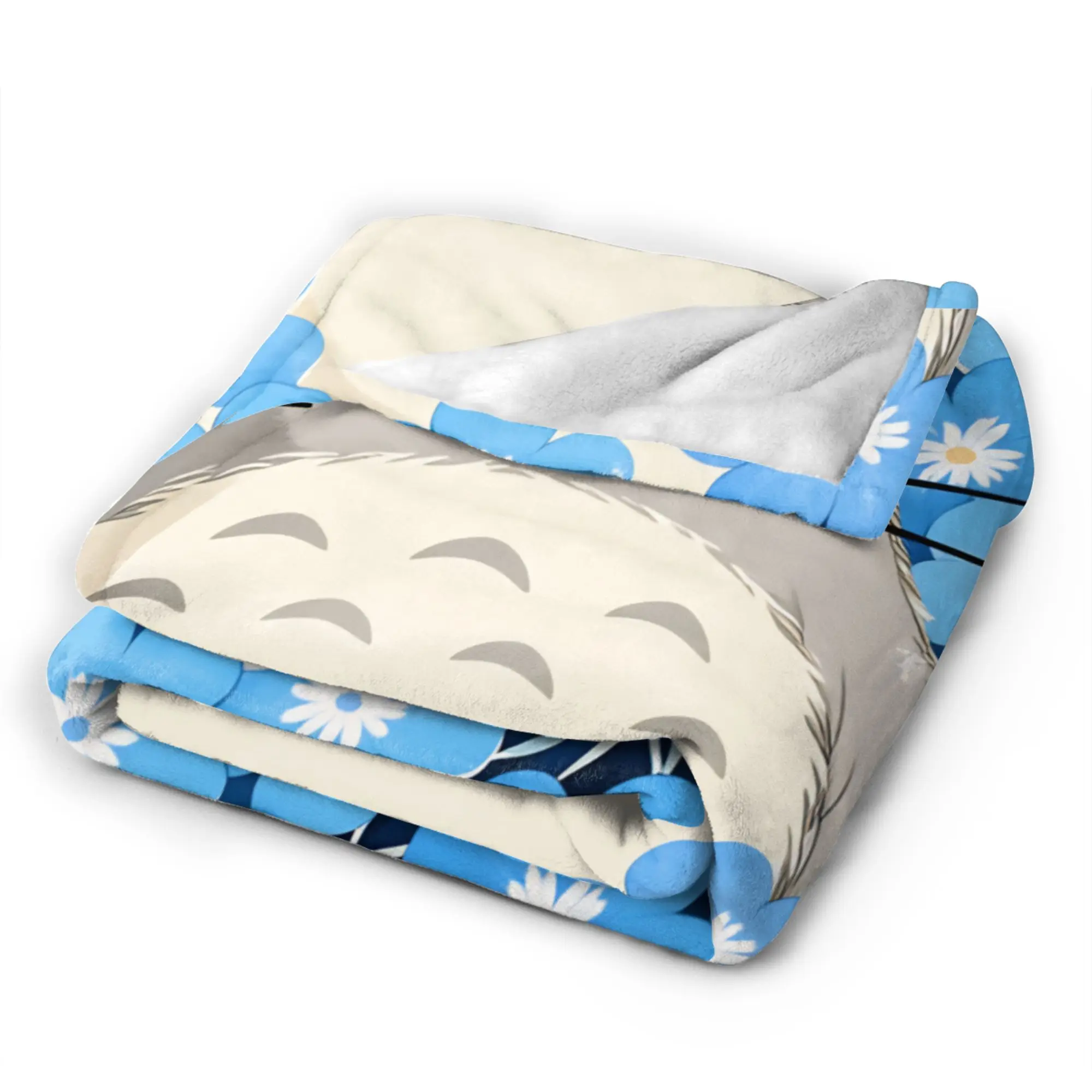 Traditional Nekobasu Japanese Blanket T-Totoros Travel Flannel Bedding Throws For Living Room Warm Bedspread Birthday Present view 5