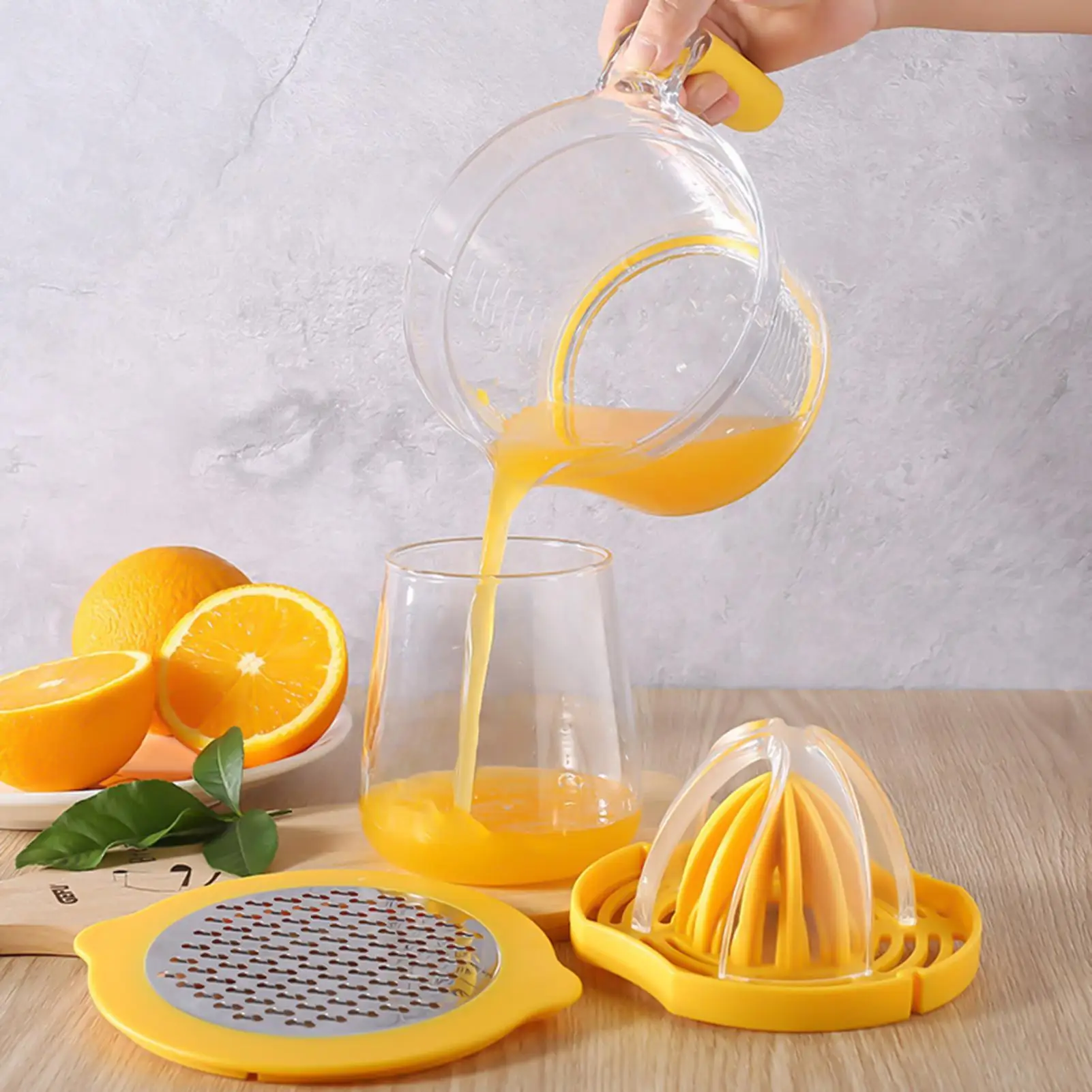 Zitronenpresse, multifunktional, zum Filtern von Saft, Küchenhelfer, manuelle Entsafter, Zitruspresse für Obst, Limette, Ingwer, Knoblauch, für den Haushalt