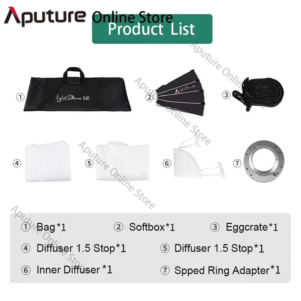 Aputure Sáng Dome SE Nhẹ Softbox Flash Khuếch Tán Gắn Kết Bowens Đèn LED Aputure 100D 100X 200D 200X 120DII 300DII