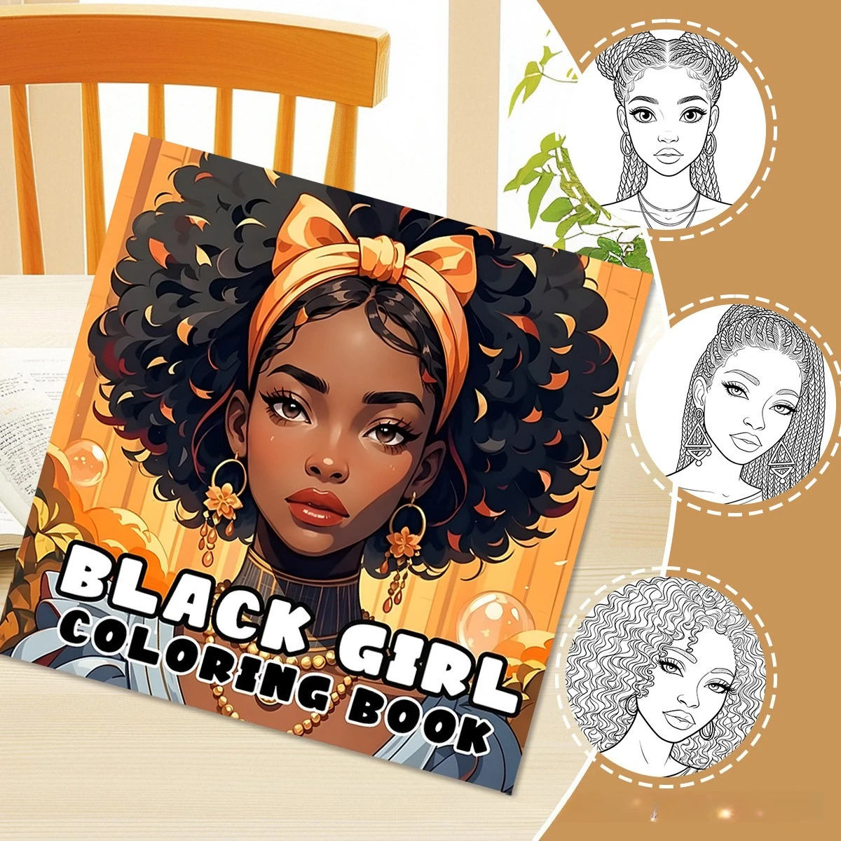 Black Girl Adult Coloring Book - Adult Coloring Book Stress Relief recension och pris