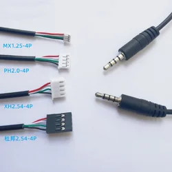 3.5 kabel Audio 3.5mm męski do MX1.25/PH2.0/XH2.54/ DuPont -4P AUX 4-poziomowy przewód przyłączeniowy słuchawkowy