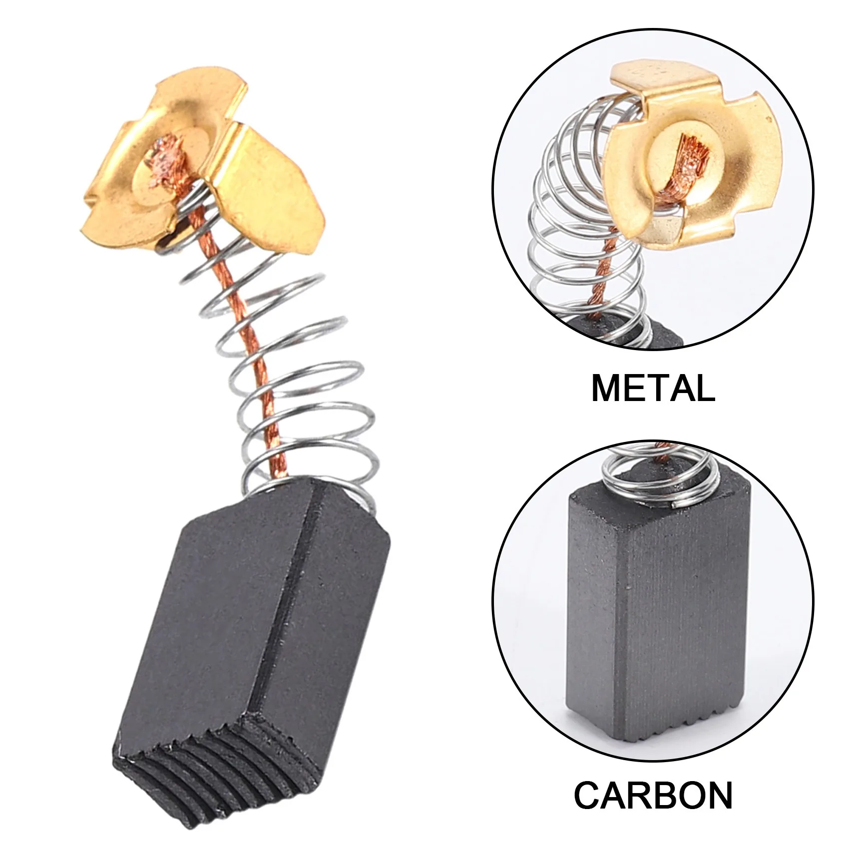 Motor de taladro eléctrico, cepillos de carbono, 2 piezas, 15x9x6mm