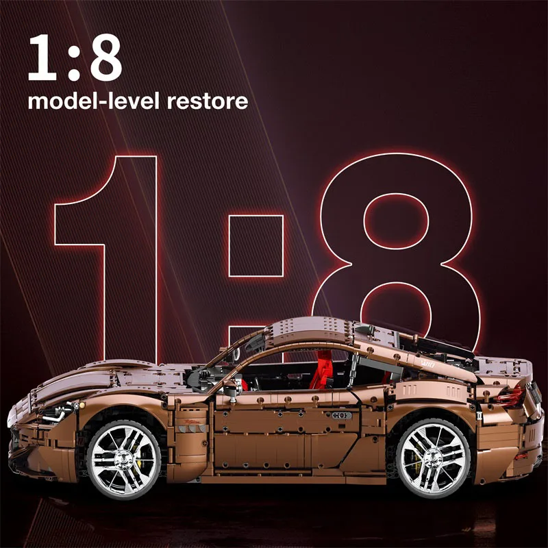 IN STOCK 11009 MOC Technical 1:8 Sports Car GranTurismo Building Blocks Bricks Model Assembling Toys for Boys Christmas Gift Set