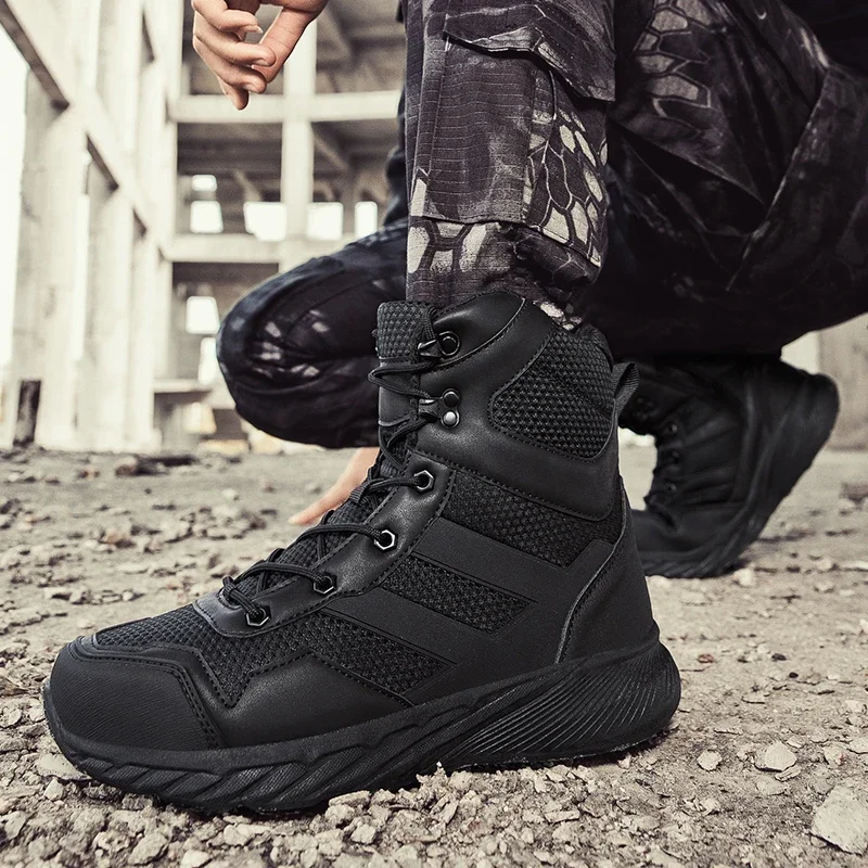 Mens Outdoor Boots High-top Ankle Boots Work & Safety Shoes