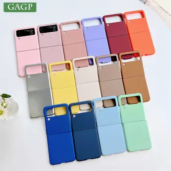 For Samsung Galaxy Z Flip 4 3 5 6 Candy Pure Color Case For Samsung Z flip5  ZFlip 6 5 4 3 ZFlip4 Ultra Thin Hard PC Back Cover