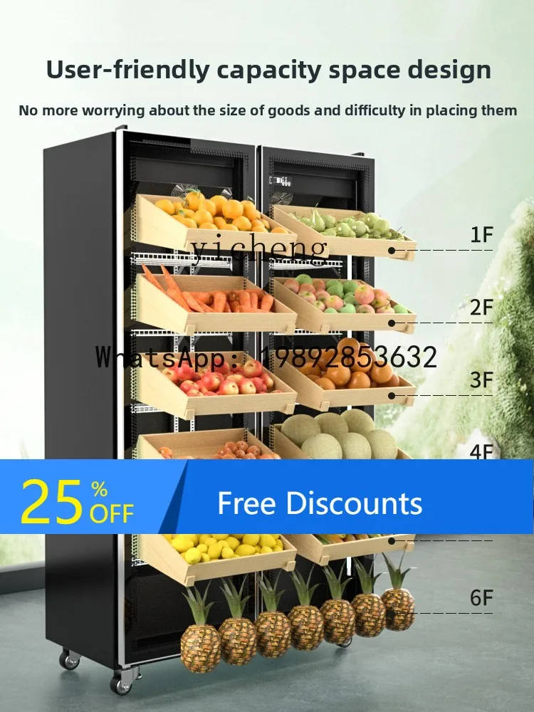AB  Fruit Fresh Cabinet Vegetable Refrigerated Display Cabinet Flowers Commercial Vertical Cooler Freezer