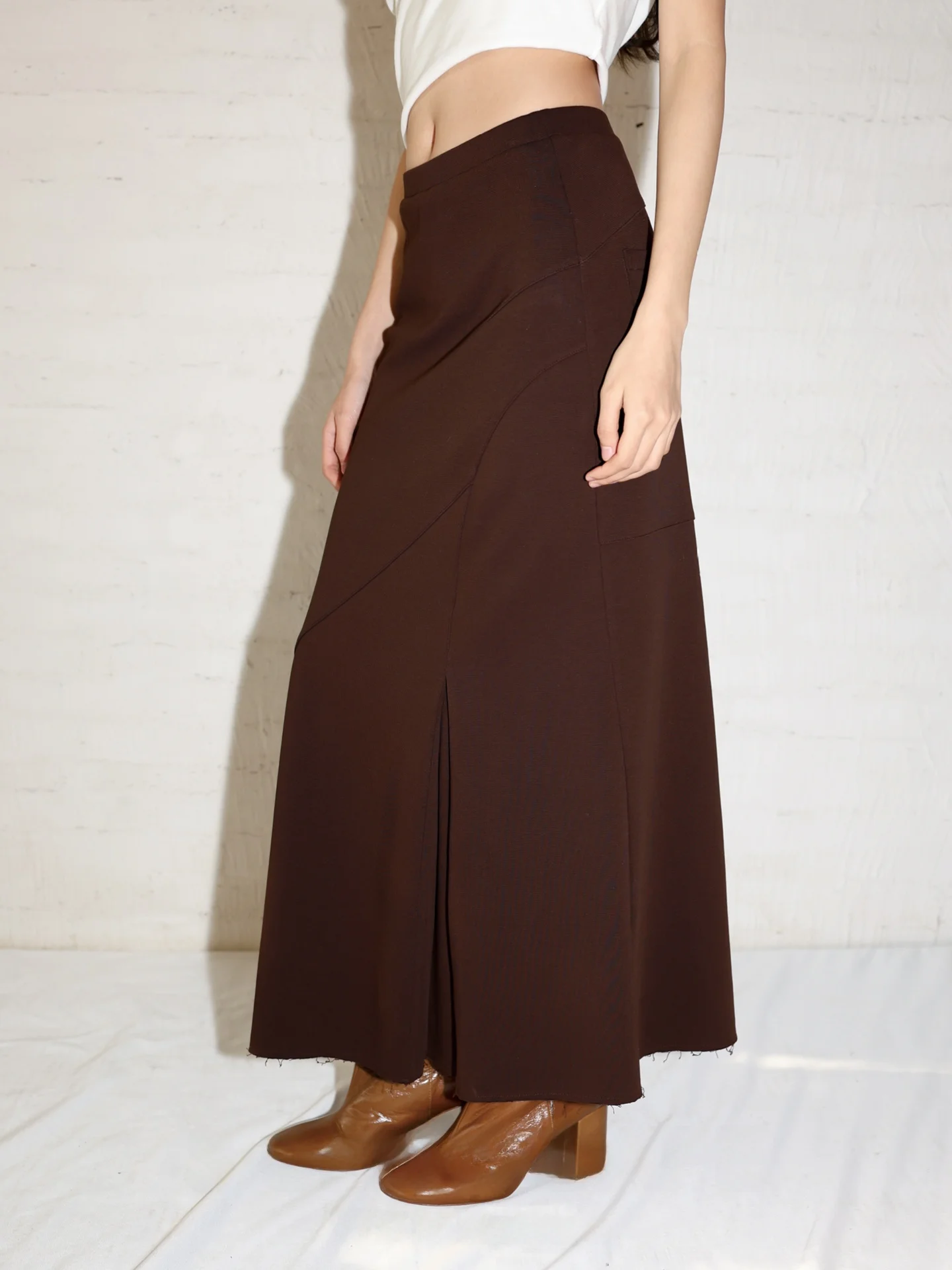 

Subi Casual Knitted Fi Tail Sweater f Skirt A-Line Skirt Ba Split Elastic Waist Cotton Polyester Blend Spring Faion