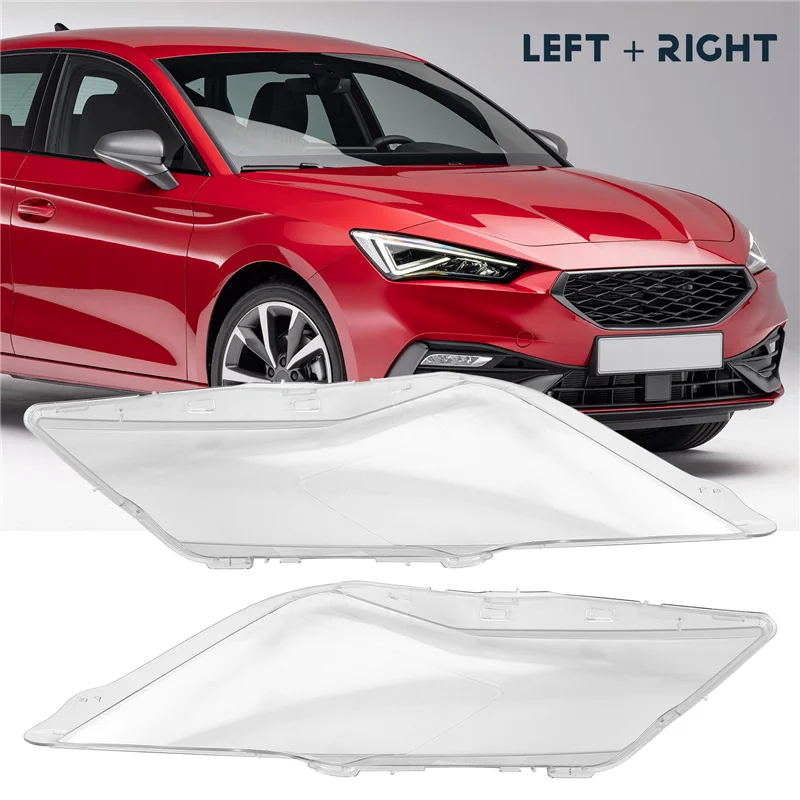 

For Seat Leon 2013-2018 Car Headlamp Cover Lens Headlight Shell Plexiglass Lamp Shade Transparent Lampshade
