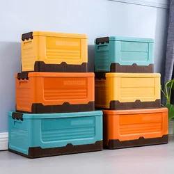 Foldable Organizer Container Folding Storage Box Multifunction Plastic Sundries Storages Supplies Organizer Box with Lid 1 PCS