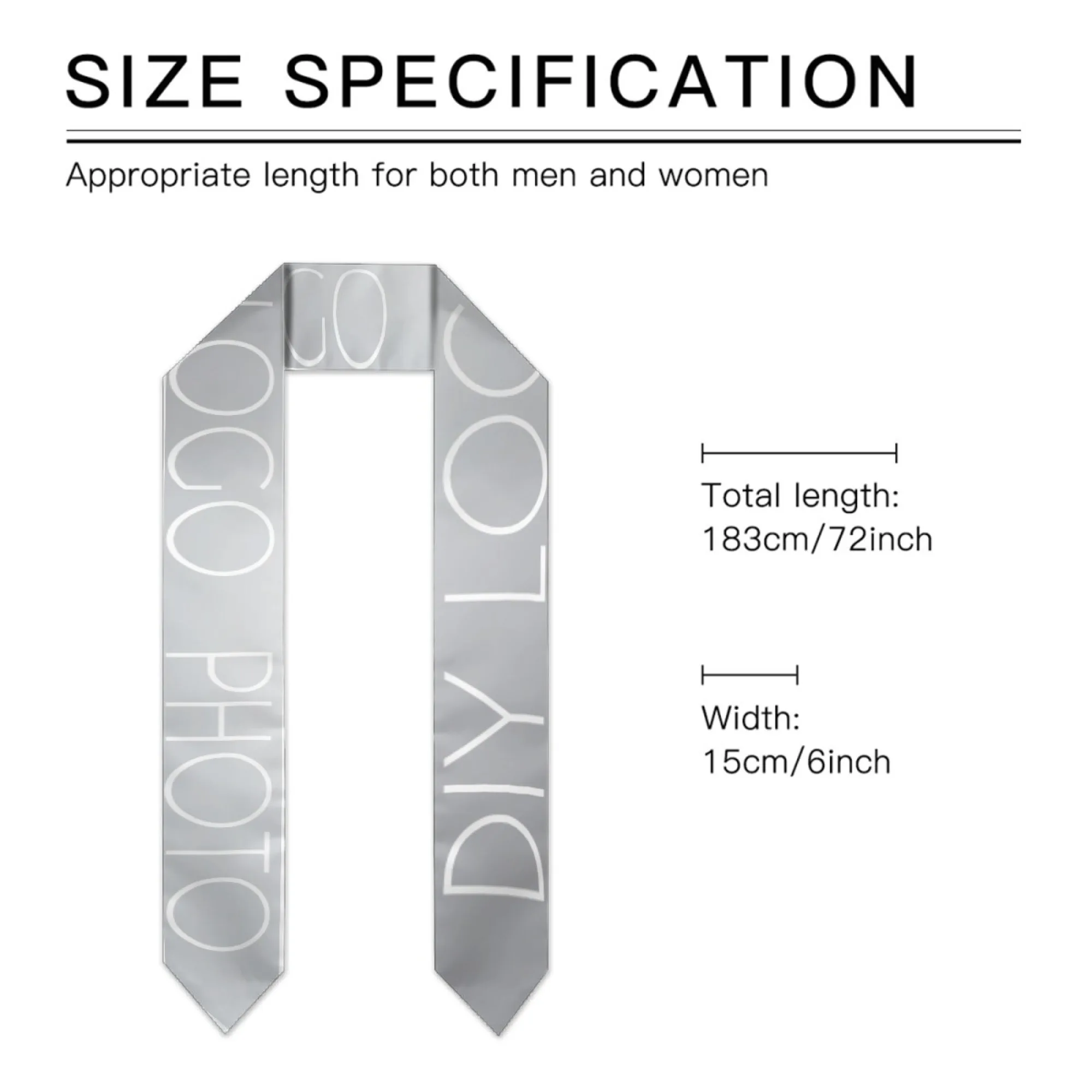 

15pc Customized graduation shawl